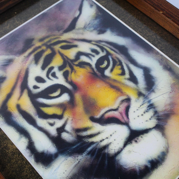 Nancy Chien Erikson Framed Tiger Print Noble Savage 1999