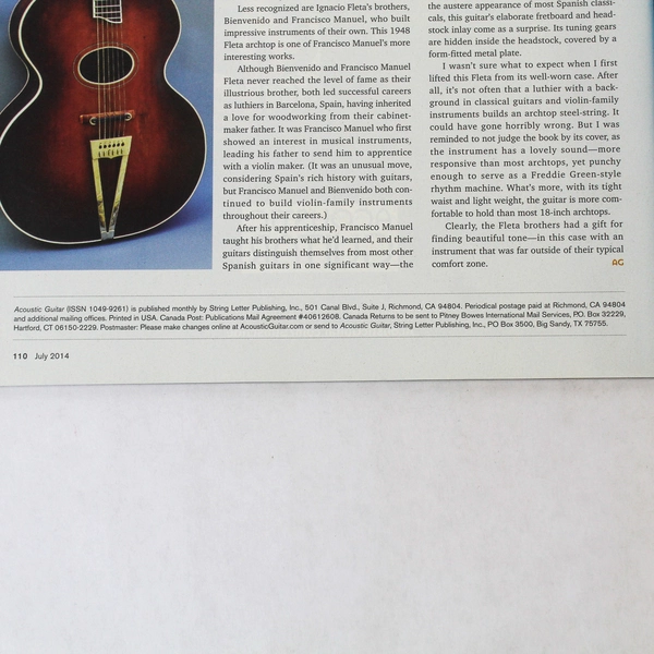 Acoustic Guitar Magazine July 2014: John Butler, Joni Mitchell, Badi Assad