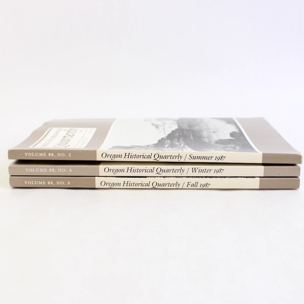 Lot of 3 Oregon Historical Quarterly 1987 Vol 88 2-4 Summer Fall Winter