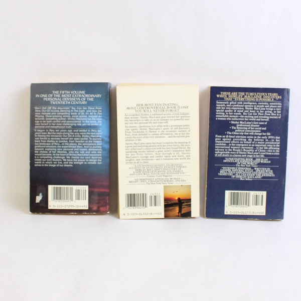 Lot of 3 Shirley MacLaine Books Published 1986 to 1988 Paperback