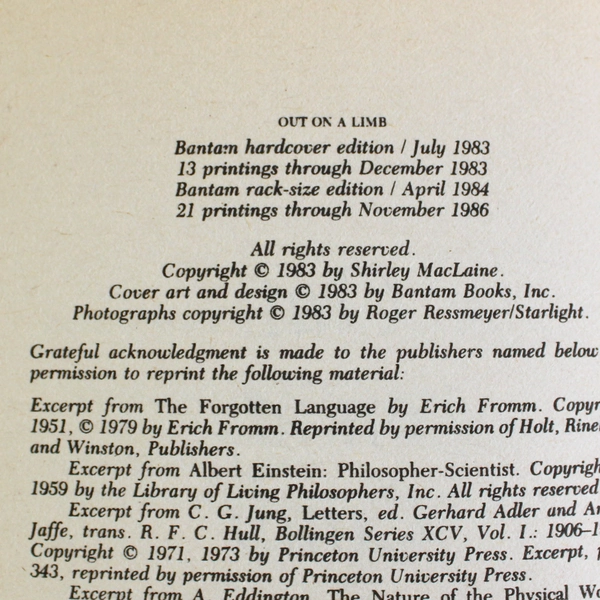 Lot of 3 Shirley MacLaine Books Published 1986 to 1988 Paperback