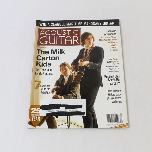 Acoustic Guitar Magazine Feb 2014 The Milk Carton Kids Good Condition