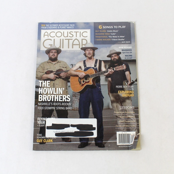 Acoustic Guitar Magazine Jan 2014 - The Howlin' Brothers & Guy Clark