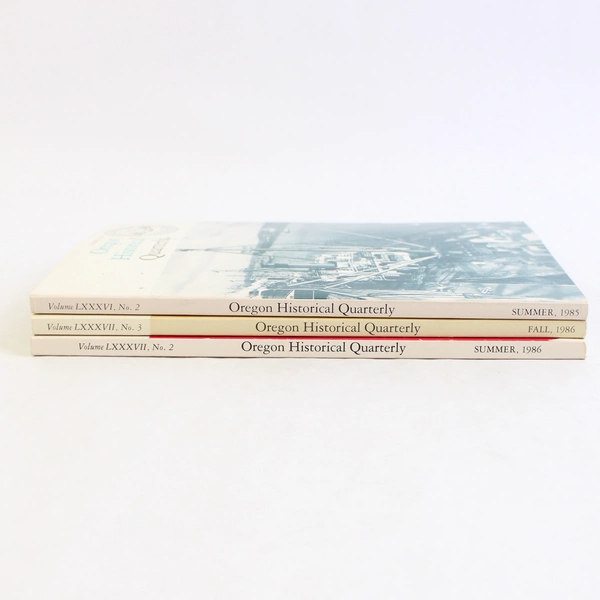 Lot of 3 Oregon Historical Quarterly 1985-1986 Vol 86-87 2-3 Summer Fall 