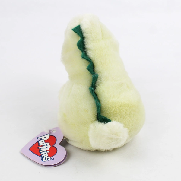 Vintage 1997 MJC Swibco Puffkins Dinky The Dinosaur 4" Plush Toy Tag