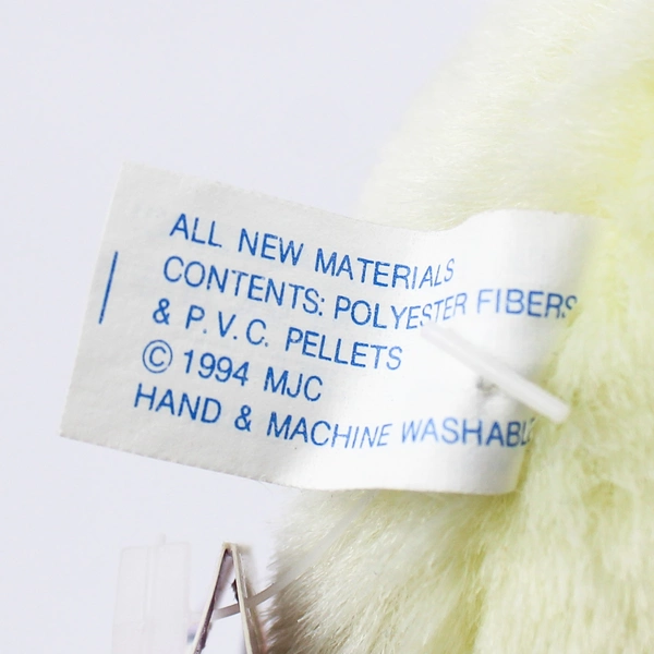 Vintage 1997 MJC Swibco Puffkins Dinky The Dinosaur 4" Plush Toy Tag