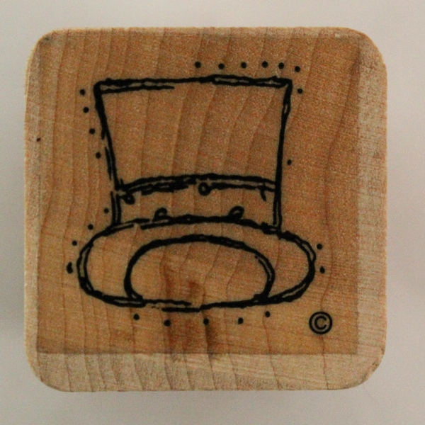 4 Piece Magic Show Wood Rubber Stamp Set for Crafting & Scrapbooking