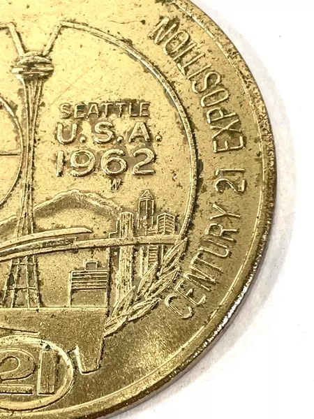 1962 Seattle World's Fair Century 21 One Dollar Token with Rust Spot