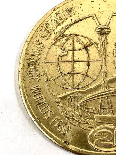1962 Seattle World's Fair Century 21 One Dollar Token with Rust Spot