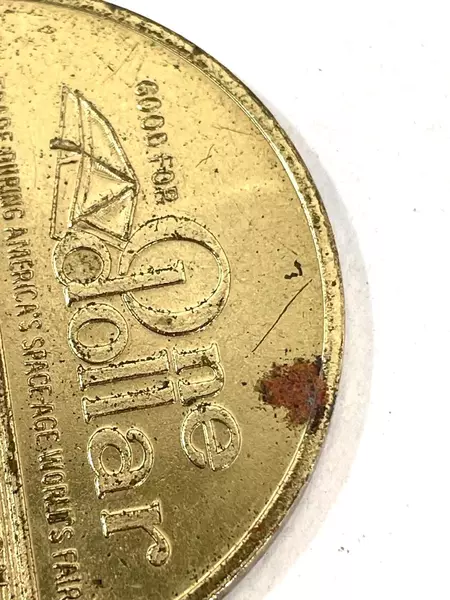 1962 Seattle World's Fair Century 21 One Dollar Token with Rust Spot