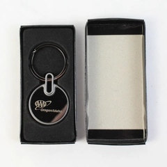  AAA Auto Club 50 Year Member Silver Promo Keychain Boxed 1.5"