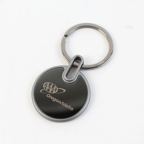  AAA Auto Club 50 Year Member Silver Promo Keychain Boxed 1.5"