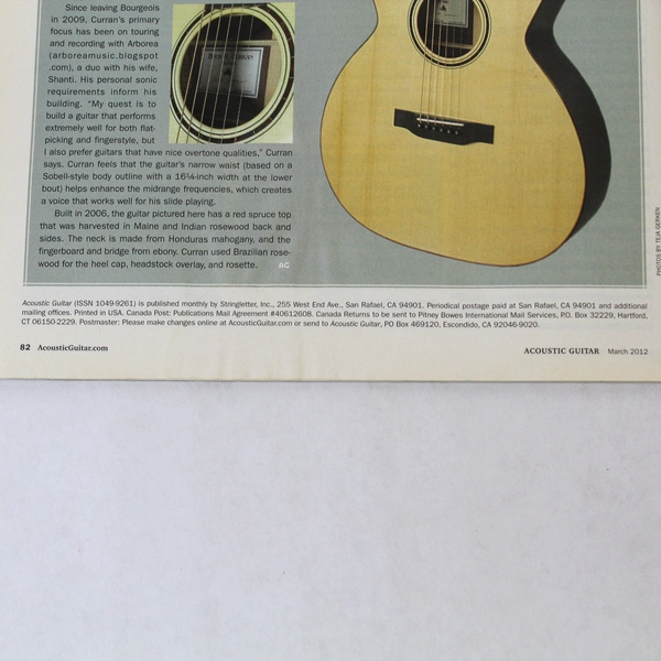 Acoustic Guitar Magazine Mar 2012 Wilco's Jeff Tweedy - Pre-Owned