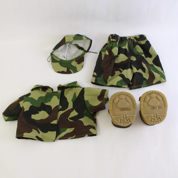 5 Piece Lot of Build-A-Bear Workshop Clothes Military Camo Outfit