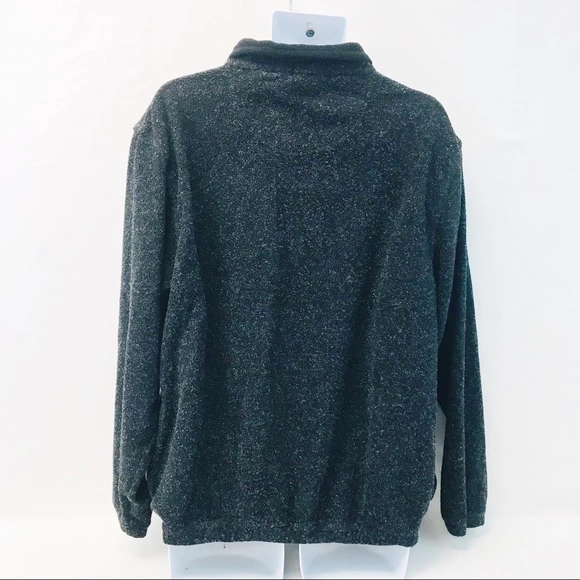 Summa Sport Men's Black 1/2 Zip Fleece Sweater Pullover Size L - Good Condition