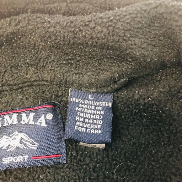 Summa Sport Men's Black 1/2 Zip Fleece Sweater Pullover Size L - Good Condition