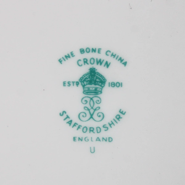 Vtg Crown Staffordshire Ceramic Queen Mary Ship Bread Plate 6.25" Diameter