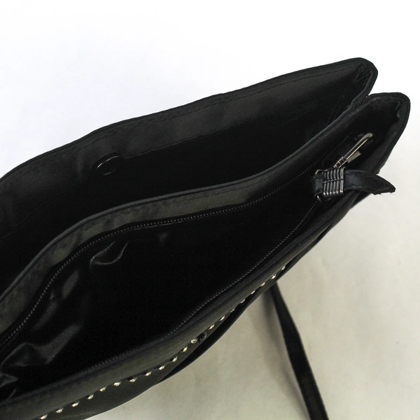 Holiday Fair Black Rhinestone Satchel Purse Chain Crossbody Bag Pre-owned