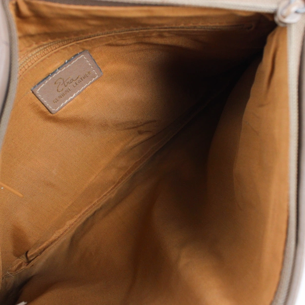 Etra Genuine Leather Medium Brown Wristlet Clutch Handbag