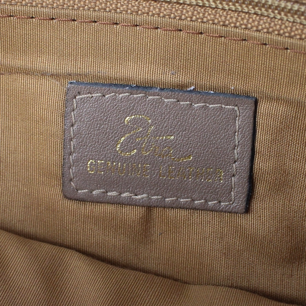 Etra Genuine Leather Medium Brown Wristlet Clutch Handbag