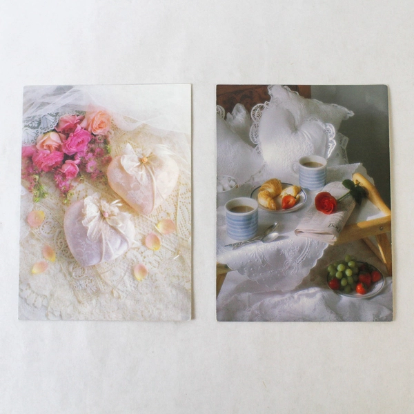 Lot of 2 Vintage Current Anniversary Cards Roses & Romance 5x7 Unused