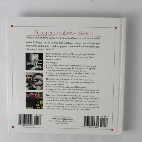 Householder's Survival Manual by Reader's Digest Editors 1999 Hardcover
