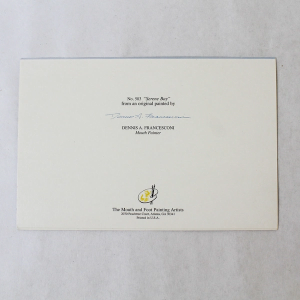 Lot of 2 Mouth & Foot Artists Blank Greeting Cards 4.5"x6.8"