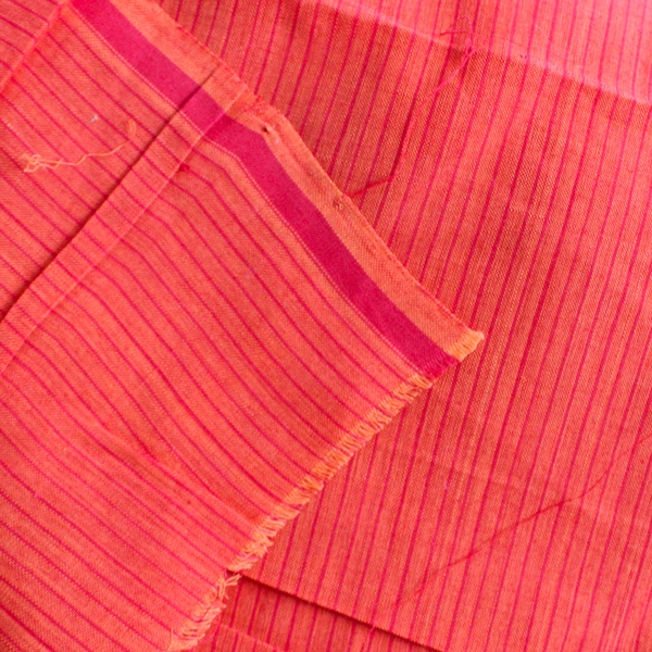 Woven Lightweight Orange Striped Sheer Cotton Lawn Fabric 44" x 2 Yds Sewing