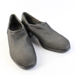 Munro American Dark Grey Stretchy Pump Round Toe Block Heel US Size 7.5M