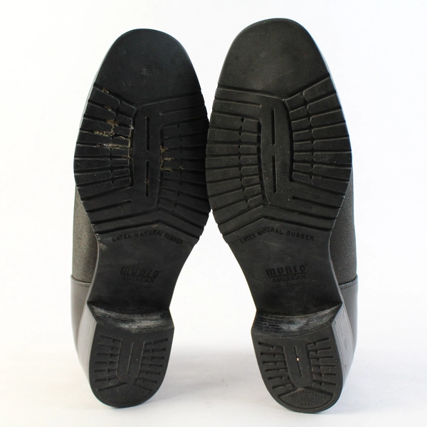 Munro American Dark Grey Stretchy Pump Round Toe Block Heel US Size 7.5M