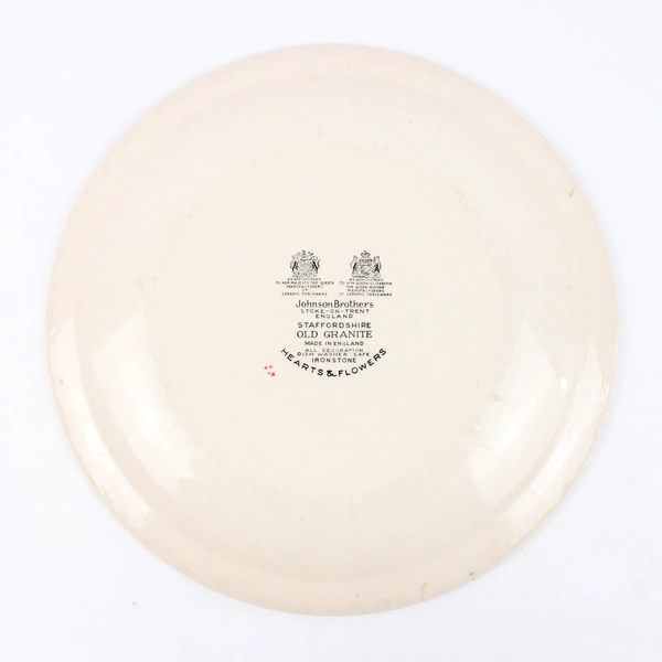 Johnson Brothers Hearts & Flowers Smooth Dinner Plate 10" Diameter