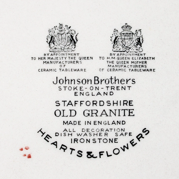 Johnson Brothers Hearts & Flowers Smooth Dinner Plate 10" Diameter