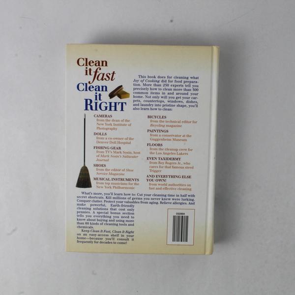Clean It Fast, Clean It Right Jeff Brendenberg 1998 Rodale Press Hardcover