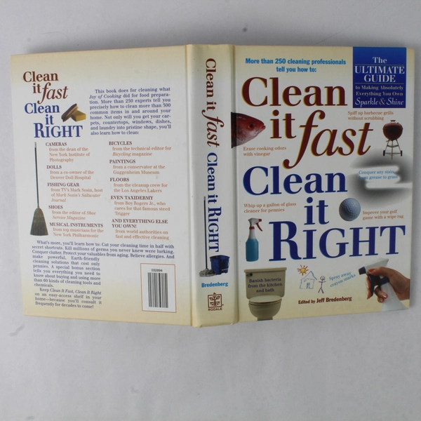 Clean It Fast, Clean It Right Jeff Brendenberg 1998 Rodale Press Hardcover