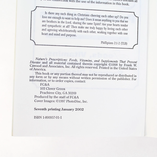 Nature's Prescription FC & A Medical Publishing 2002 FC & Associates PB