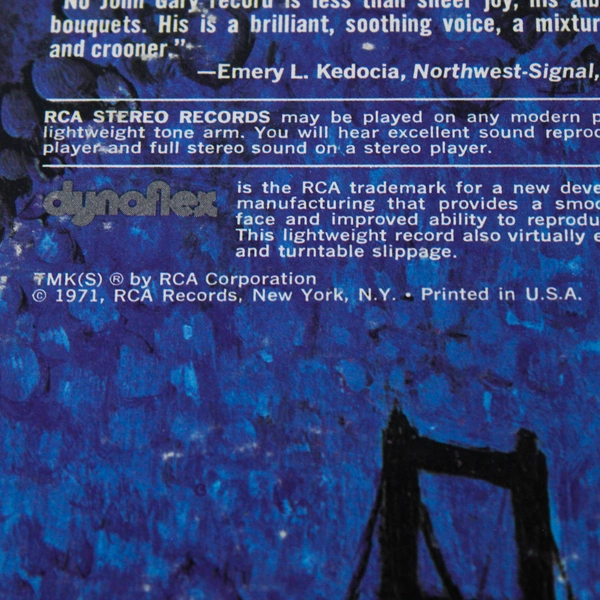 John Gary This Is John Gary 1971 Vinyl Record RCA Victor VPS-6041 - As-Is