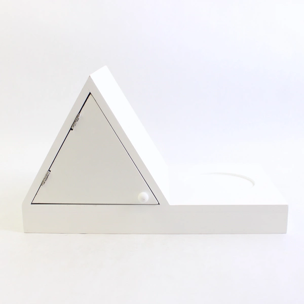 Improvements White Desk Clock and Book Rest with Battery Operated Light WORKS