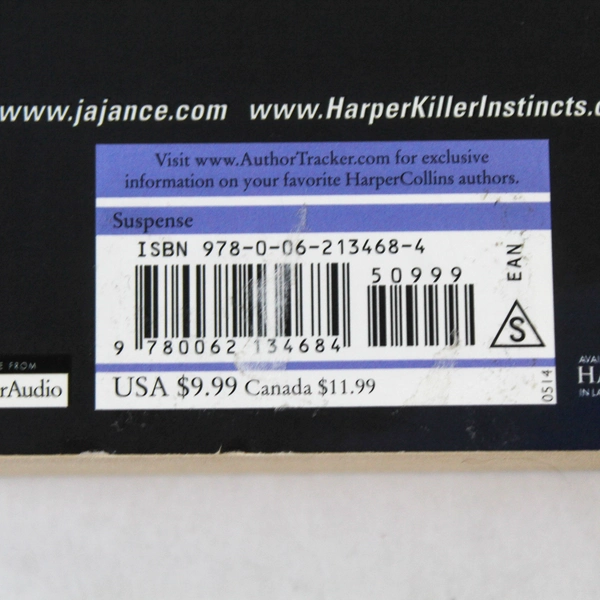 J.A. Jance Second Watch Paperback 2013 A J.P. Beaumont Novel Pre-Owned