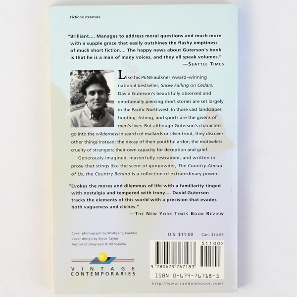 Country Ahead of Us, the Country Behind by David Guterson 1989 Vintage Books PB 