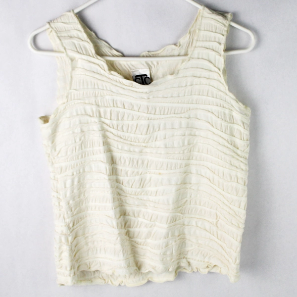 CTC Carol Turner Collection Cream Tank Top Women's Small