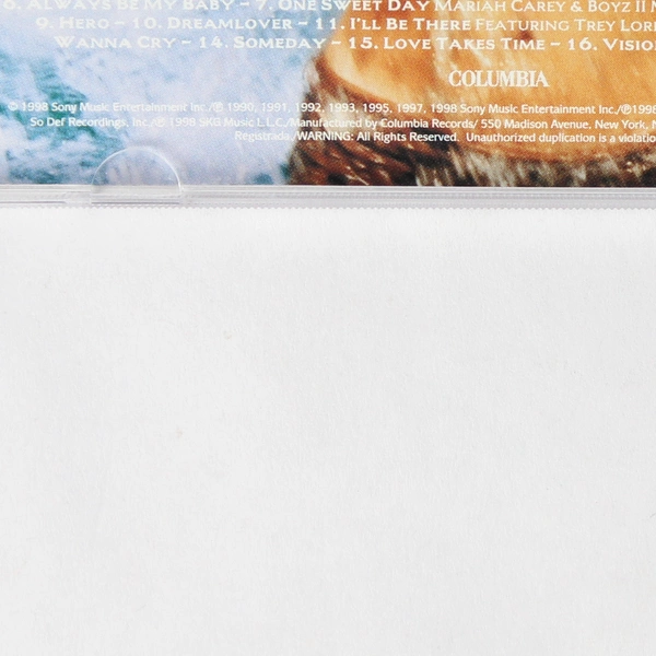 #1's Mariah Carey CD 1998 Columbia BMG