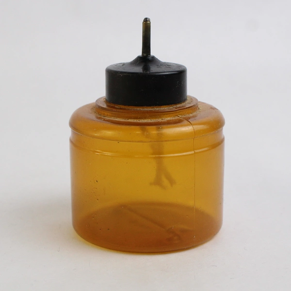 Vintage 2 Piece Clear Glass Hurricane Lamp with Reusable Votive Candle