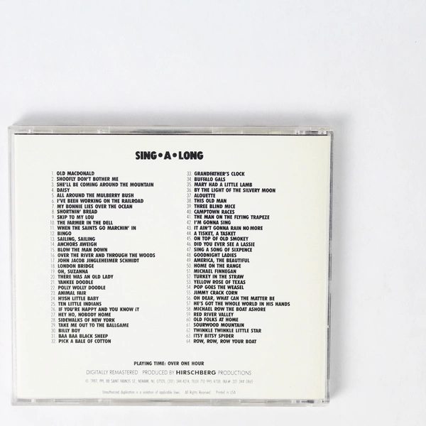 Peter Pan Sing-A-Long Over 60 Great Favorites CD 1987 Family Kids Children Music