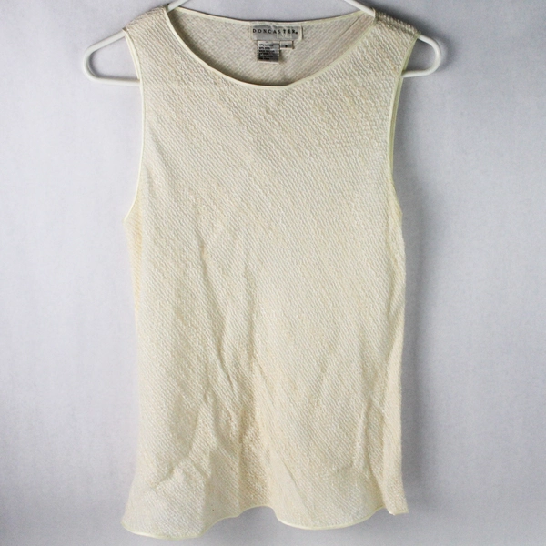 Doncaster Women's Size 8 Textured Tank Top Tan 