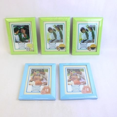 Lot of 5 Sports Picture Photo Frames 4" x 6", Green and Blue, Sealed 