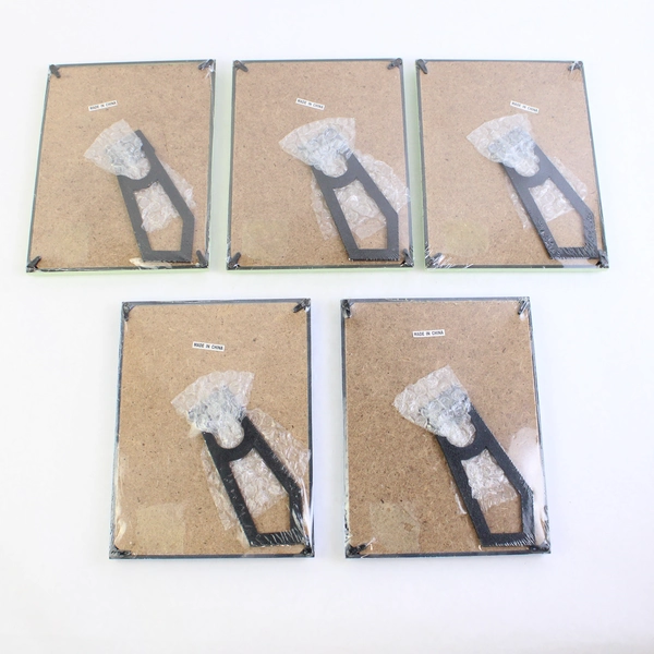 Lot of 5 Sports Picture Photo Frames 4" x 6", Green and Blue, Sealed 