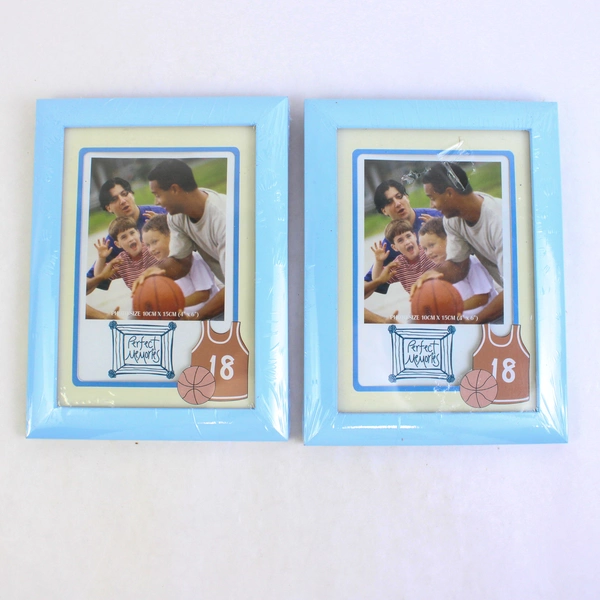 Lot of 5 Sports Picture Photo Frames 4" x 6", Green and Blue, Sealed 