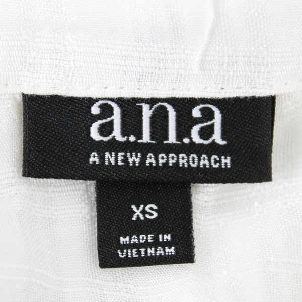 A.N.A. A New Approach Sleeveless Button Up Tank Top White Women's XS