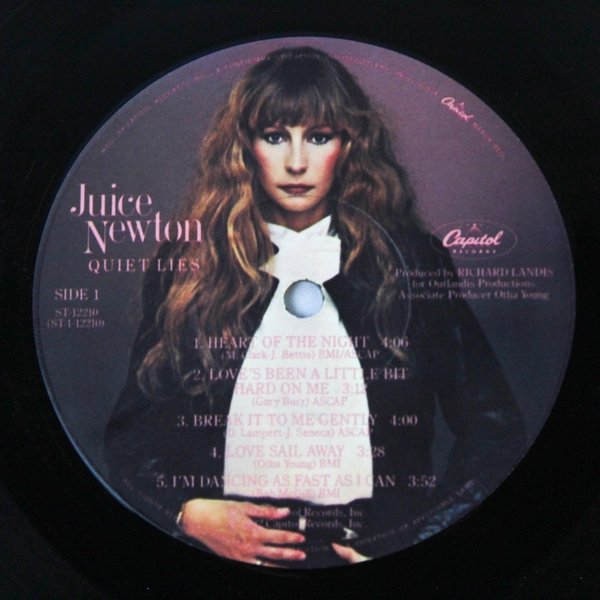 Juice Newton Quiet Lies Vinyl LP 1982 - Pre-Owned, As-Is, Vintage Music