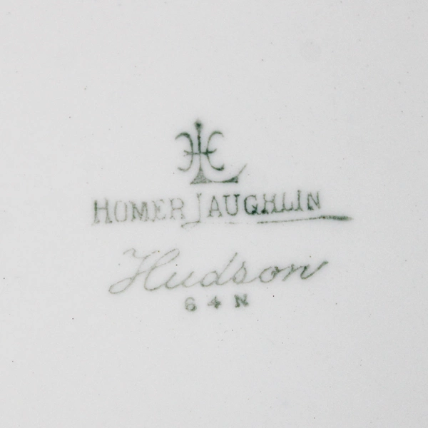 Vintage Homer Laughlin Purple Flower 10" Diameter Ivory Gold Rimmed Plate